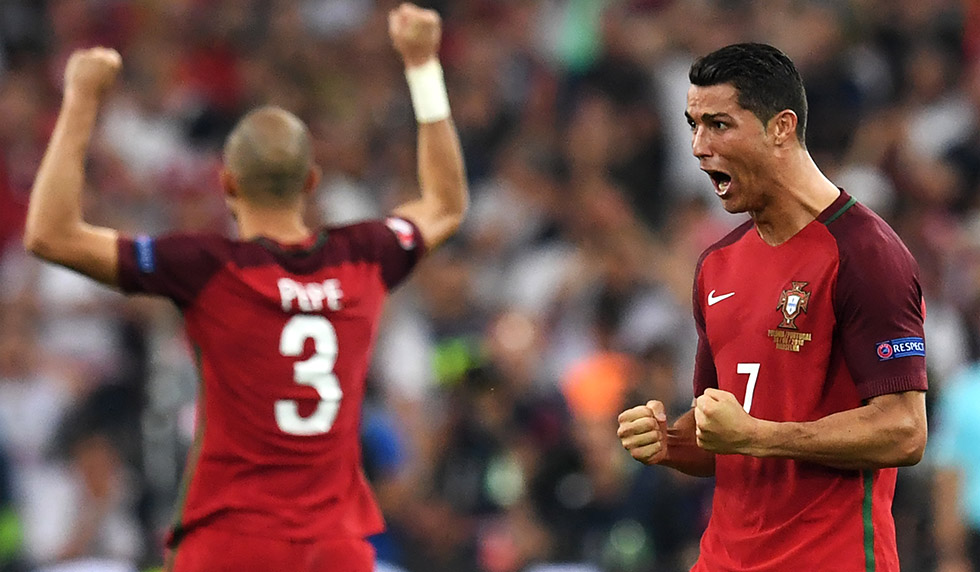 Cristiano und Pepe EM im Halbfinale