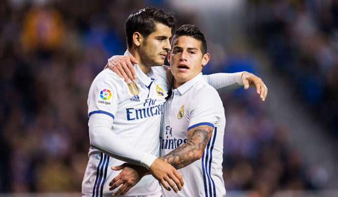 alvaro-morata-james-rodriguez-Archivbild