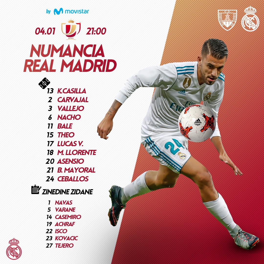 2018-01-04-Aufstellung Real Madrid